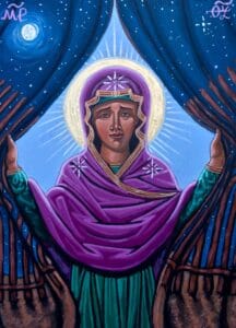 Icon by Kelly Latimore "Our Lady Who Removes Walls"