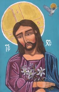 Icon by Kelly Latimore "Christ: Consider the Lilies"