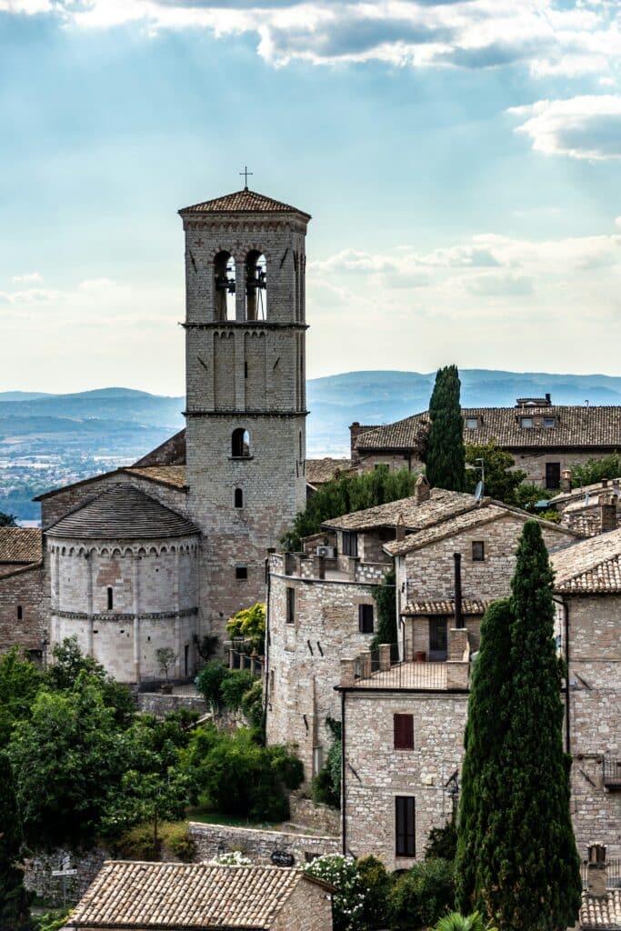 Basilica of St. Francis in Assisi, Umbria, Italy, as seen on pilgrimage.